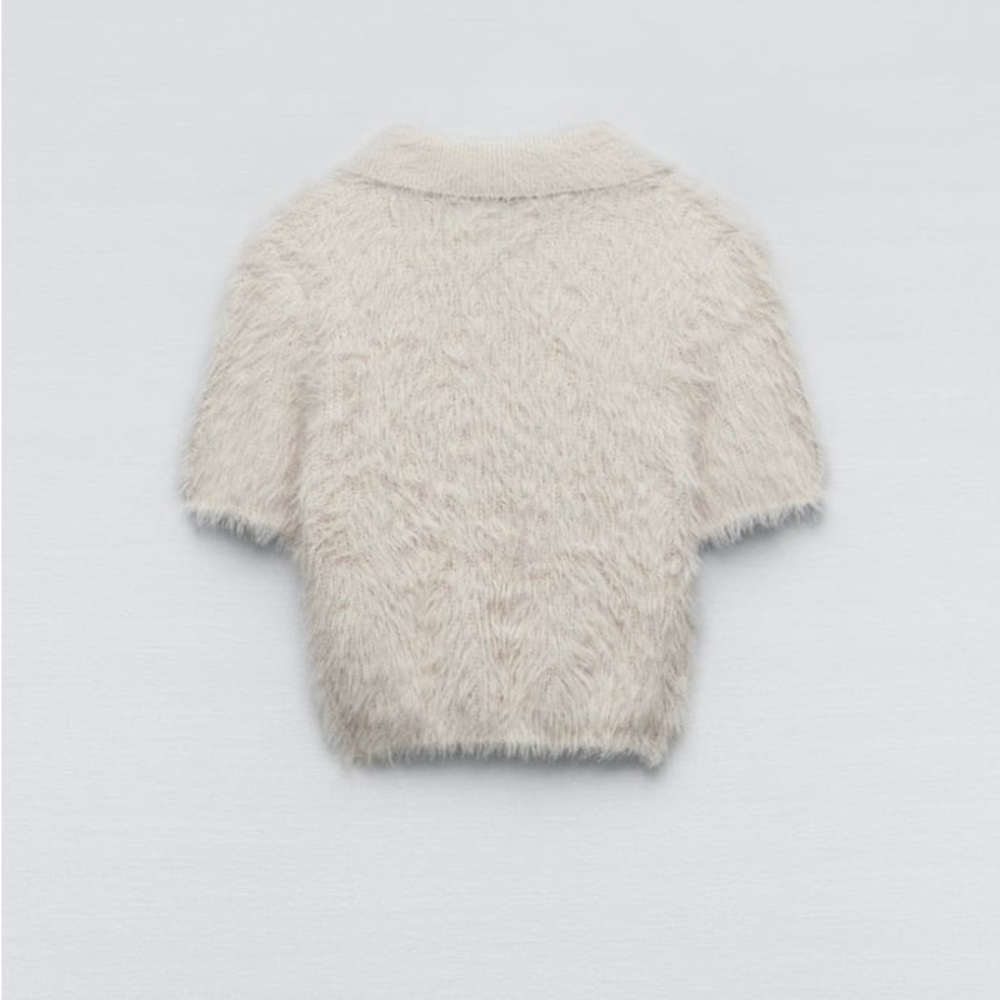 NWT ZARA faux fur polo shirt - Picture 6 of 14